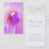 *~*の植物相のピンクのFuchiaのラベンダーのバイオレットは上がりました 名刺 (正面/裏面)
