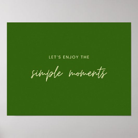 の楽しむ瞬間シンプルポスタープリント ポスター (正面)