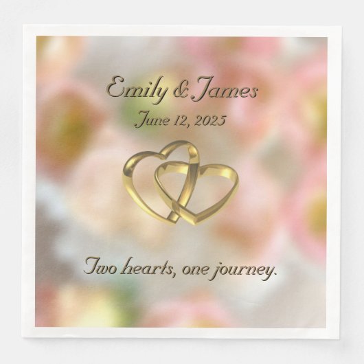 の標準結婚ディナーナプキンズ (正面)