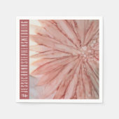 の標結婚準ナプキンラブピンクスとラベンダー スタンダードカクテルナプキン (正面)