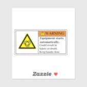 の機器警告が自動的にラベル付けを開始 シール (シート)