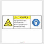 の機器警告開始ラベル シール (シート)