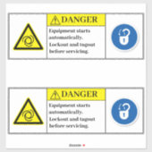 の機器警告開始ラベル シール (シート)