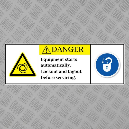 の機器警告開始ラベル シール