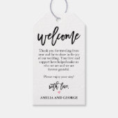 の歓迎結婚バッグラベルブラシ ギフトタグ (正面)