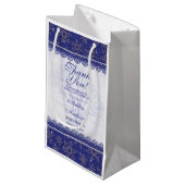 の歓迎結婚抱き枕ブルーウィンタースノーフレーク スモールペーパーバッグ (正面アングル)