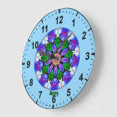 ～の殻が絵を描フラクタルを描く ラージ壁時計 (傾斜)