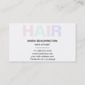 *~*の毛のパステルのシンプルでミニマルで旧式なはさみ 名刺 (裏面)