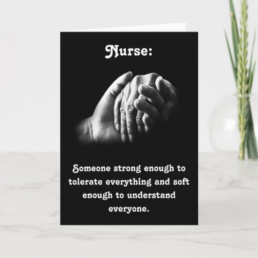の気にナースと強力な引用文 カード (正面)