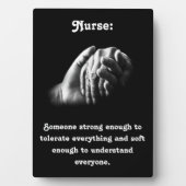 の気にナースと強力な引用文 フォトプラーク (正面)