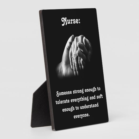 の気にナースと強力な引用文 フォトプラーク (側面)