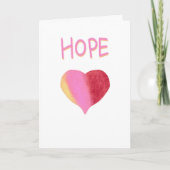 の気にメッセージがダウン感じした場合 – Hope サンキューカード (正面)