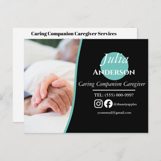 の気に同伴の介護者はがき ポストカード (正面/裏面)