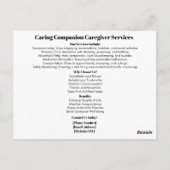 の気に同伴の介護者はがき ポストカード (裏面)