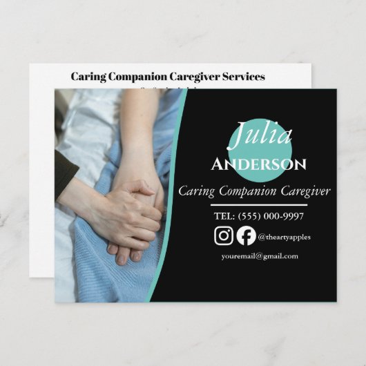 の気に同伴の介護者はがき ポストカード (正面/裏面)