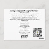 の気に同伴の介護者はがき ポストカード (裏面)