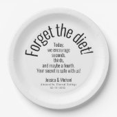 💍の気の結婚利いたミニマルエレガントリスト ペーパープレート (正面)