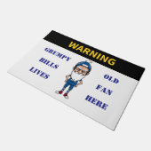 の気の警告悪い古い請求書ファンはここに住んでいる ドアマット (アングル)