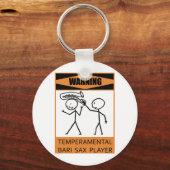 の気性警告的なバーリ・サックス選手 キーホルダー (正面)