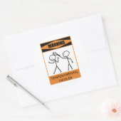 の気警告変なバイオリン奏者 ラウンドシール (封筒)