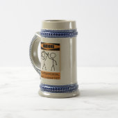 の気質警告的バスクラリネティスト ビールジョッキ (正面左)