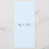 の水の色の結婚デザインのチャールストン メニュー (裏面)