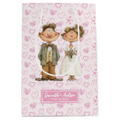 の水彩新婚抱き枕結婚ズ ミディアムペーパーバッグ (正面)