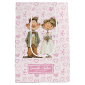 の水彩新婚抱き枕結婚ズ ミディアムペーパーバッグ (裏面)