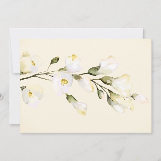 *~*の水彩画のビーチのばら色のブライダルシャワーの赤面 サンキューカード (裏面)