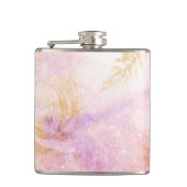 *~*の水彩画の花の金ゴールドのラベンダーのモモのグリッター フラスク