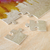 |の水彩画都市スカイラインのインディアナポリス、 ジグソーパズル (側面)