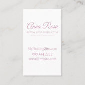 *~*の水晶の神聖な水彩画の医術 名刺 (裏面)