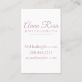 *~*の水晶水彩画の医術の神聖なヨガ 名刺 (裏面)