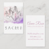 *~*の水晶水彩画の医術の神聖なヨガ 名刺 (正面/裏面)
