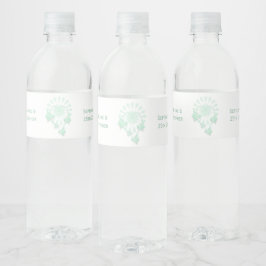 の水結婚瓶ラベルペパーミント蝶 ペットボトルラベル