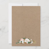 の水結婚色バラホワイトマグノリアスクラフト 招待状 (裏面)