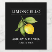 の水結婚色レモンリモンチェロボトルラベル ワインラベル (シングルラベル)