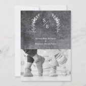 の汚い結婚代替写真カップルのシャルボード 招待状 (正面)