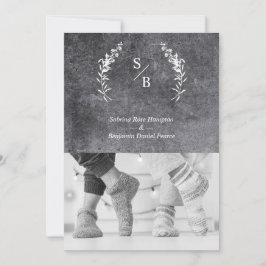 の汚い結婚代替写真カップルのシャルボード 招待状