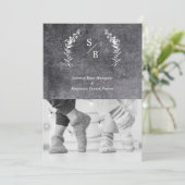 の汚い結婚代替写真カップルのシャルボード 招待状 (スタンド正面)