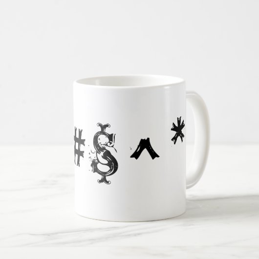 ! @#$%^の汚い言葉のcuppethのrunneth コーヒーマグカップ (正面右)