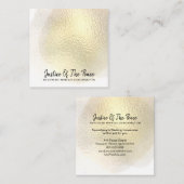 *~*の治安判事-イエロー・ゴールドの抽象芸術 スクエア名刺 (正面/裏面)