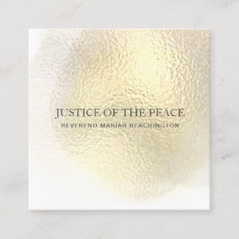 *~*の治安判事-抽象的なイエロー・ゴールド スクエア名刺