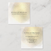 *~*の治安判事-抽象的なイエロー・ゴールド スクエア名刺 (正面/裏面)