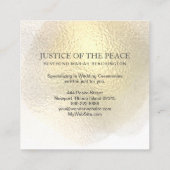 *~*の治安判事-抽象的なイエロー・ゴールド スクエア名刺 (裏面)