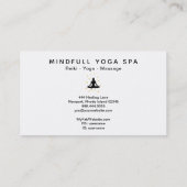 *~*の治療エネルギーは女性のヨガのはすを渡します 名刺 (裏面)