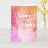 *~*の治療師は手のLightworker治療愛を放射します カード (黄色い花)