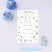 の活結婚動着色ページデザインケーキ チラシ (シングル)