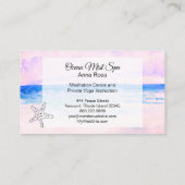 *~*の海のヒトデのビーチ旅行イベントプランナー 名刺 (裏面)