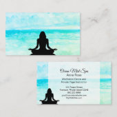 *~*の海のヨガの海のビーチのサティの黙想 名刺 (正面/裏面)